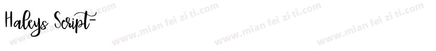 Haleys Script字体转换